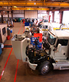 Holt truck service bay, truck service