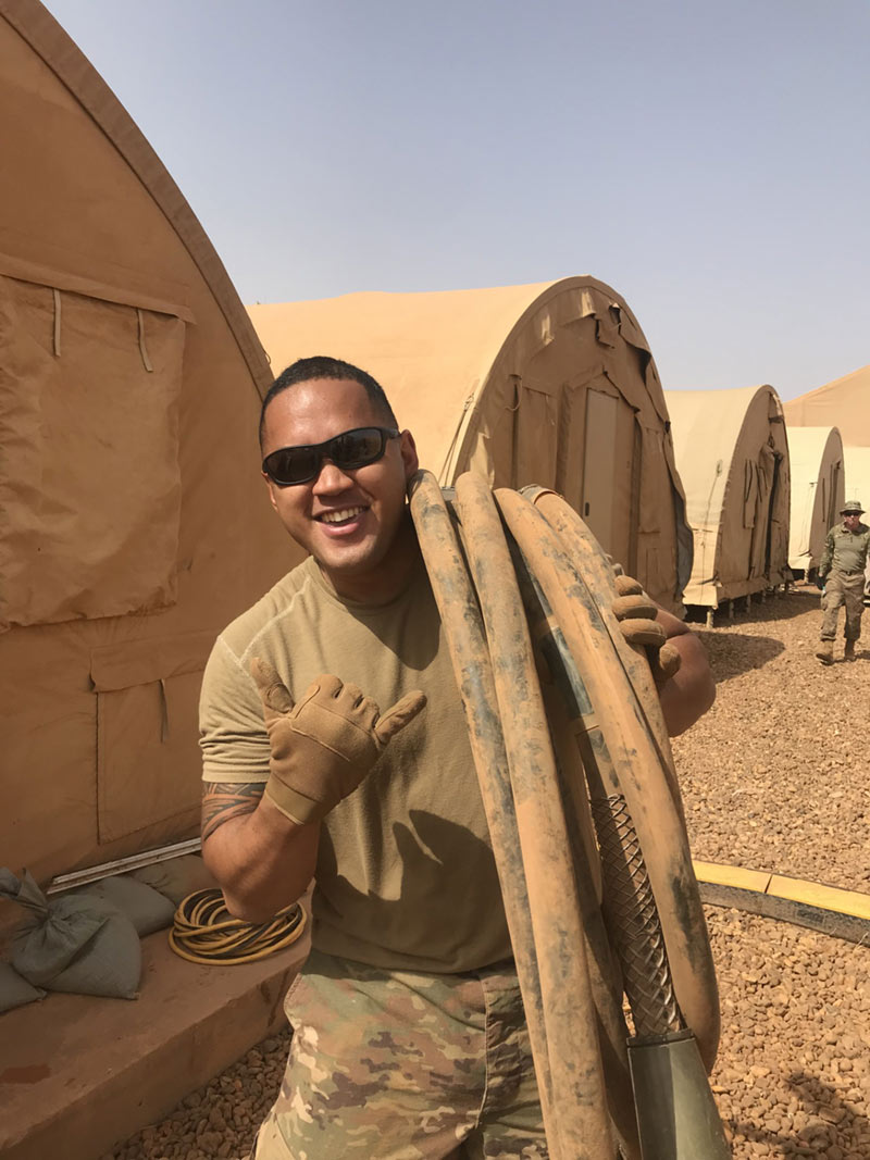 Justin Tayamen, U.S. Air Force veteran and HOLT CAT Power Systems technician