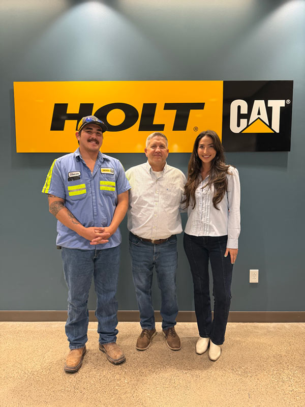 Three members of the Frederick family who work at HOLT CAT