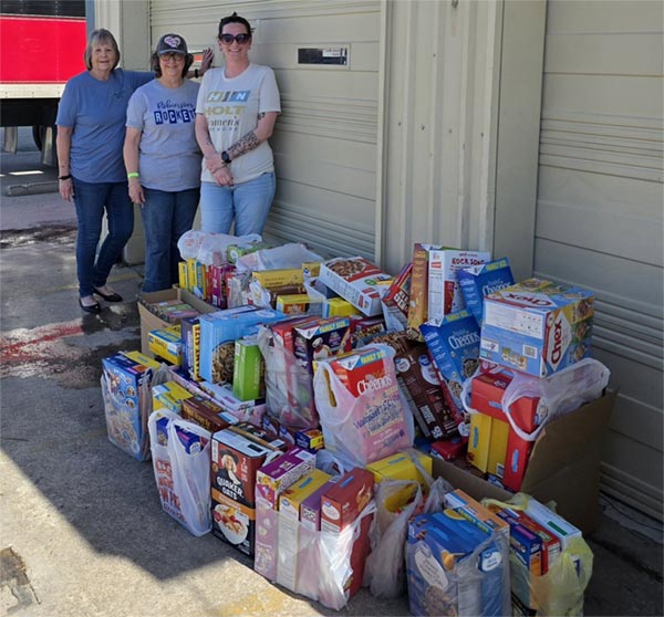 Additional cereal boxes collected by HOLT Waco divisions for the food pantry drive
