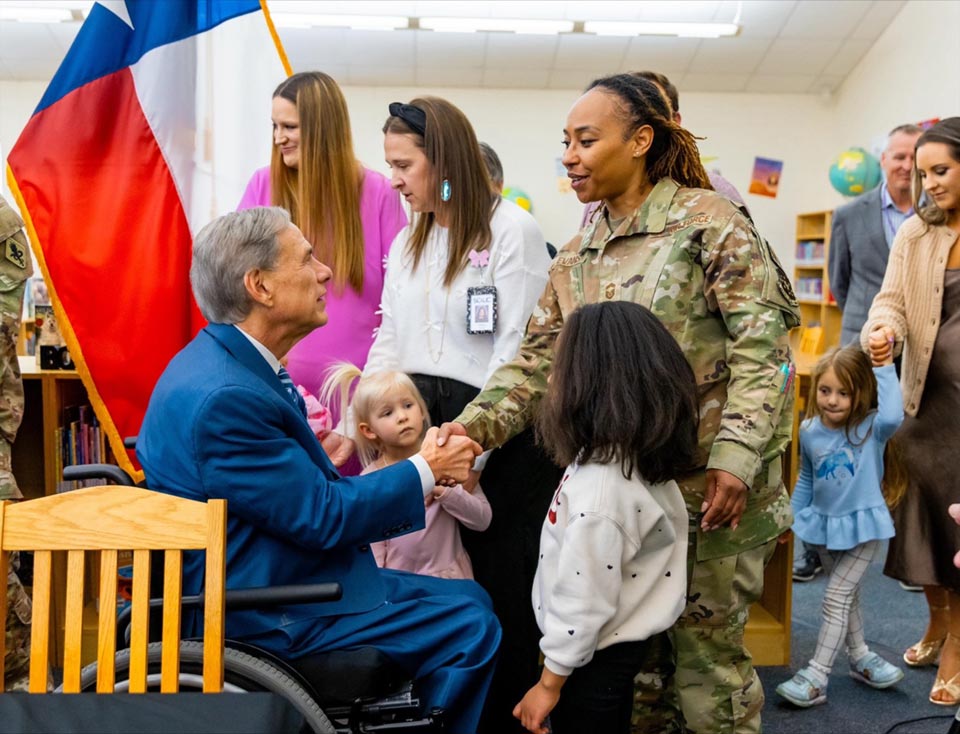 Governor Abbott announces the Task Force on Early Childhood Education and Care in Schertz, Texas