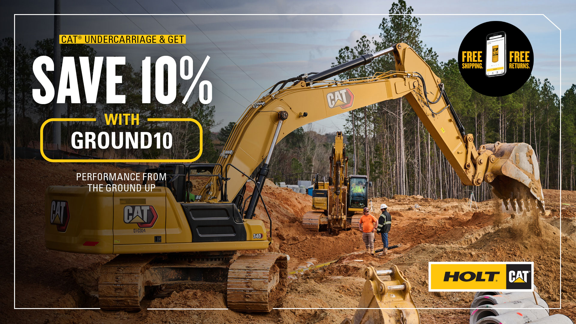 Undercarriage and GET Sale 10% off from HOLT CAT